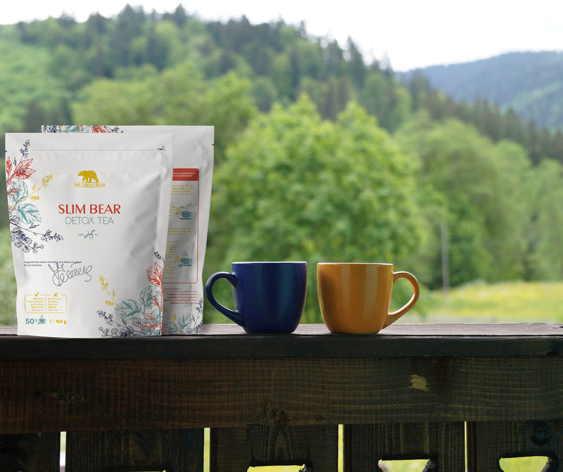The Green Bear Detox Tea Natural Herbal Tea Detox Tea Ignites Metabolism, Fights Bloating and Exquisite Taste - 1 pkg 160g=50 - BeesActive Australia