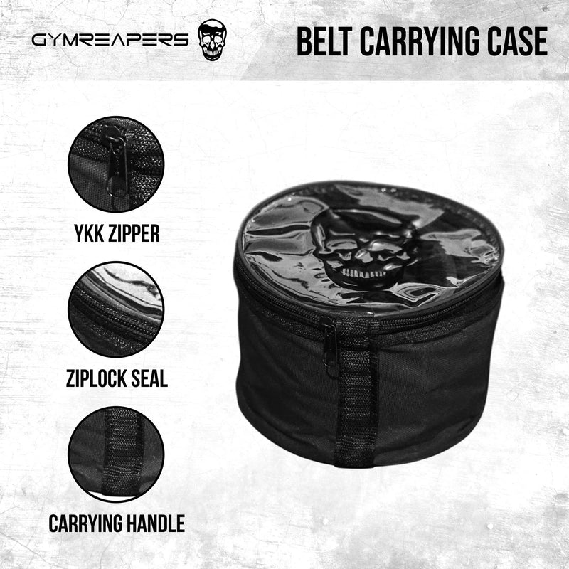 Gymreapers Weight Lifting Belt - 7MM Heavy Duty Pro Leather Belt with Adjustable Buckle - Stabilizing Lower Back Support 4 Inches Wide For Weightlifting, Bodybuilding, Cross Training Black X-Small - BeesActive Australia