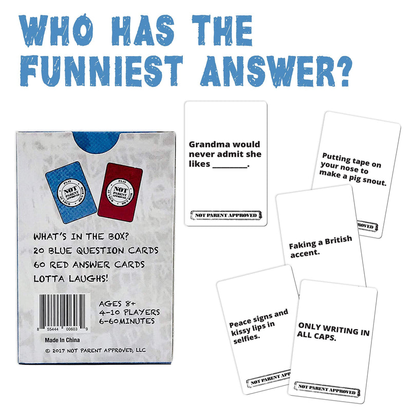 Not Parent Approved Expansion Pack #2 (Core Game Sold Separately): A Fun Card Game and Gift for Kids 8+, Tweens, Teens, Families and Mischief Makers – The Original, Hilarious Family Party Game C. Expansion Pack #2 - BeesActive Australia