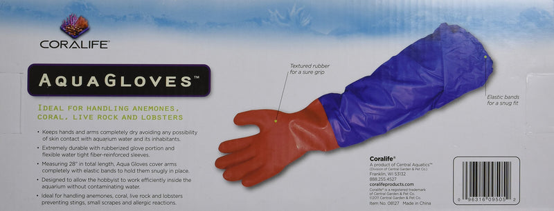 [AUSTRALIA] - Coralife (Energy Savers) ACLAF9505 Aqua Gloves 28-Inch (1 Pair) 