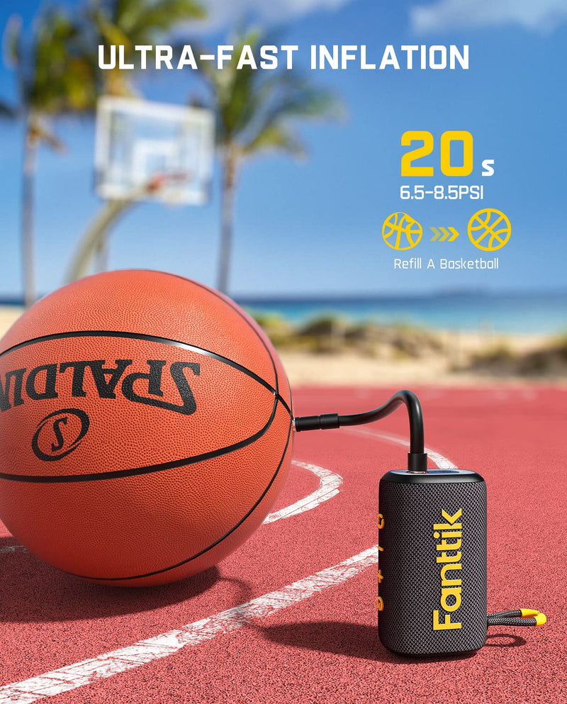 Fanttik X8 Nano Electric Ball Pump, Ultra-Fast Inflation for Sports Ball, Portable Air Pump with Precise Digital Pressure and LCD Display for Basketball, Soccer Ball, Volleyball, Football - BeesActive Australia