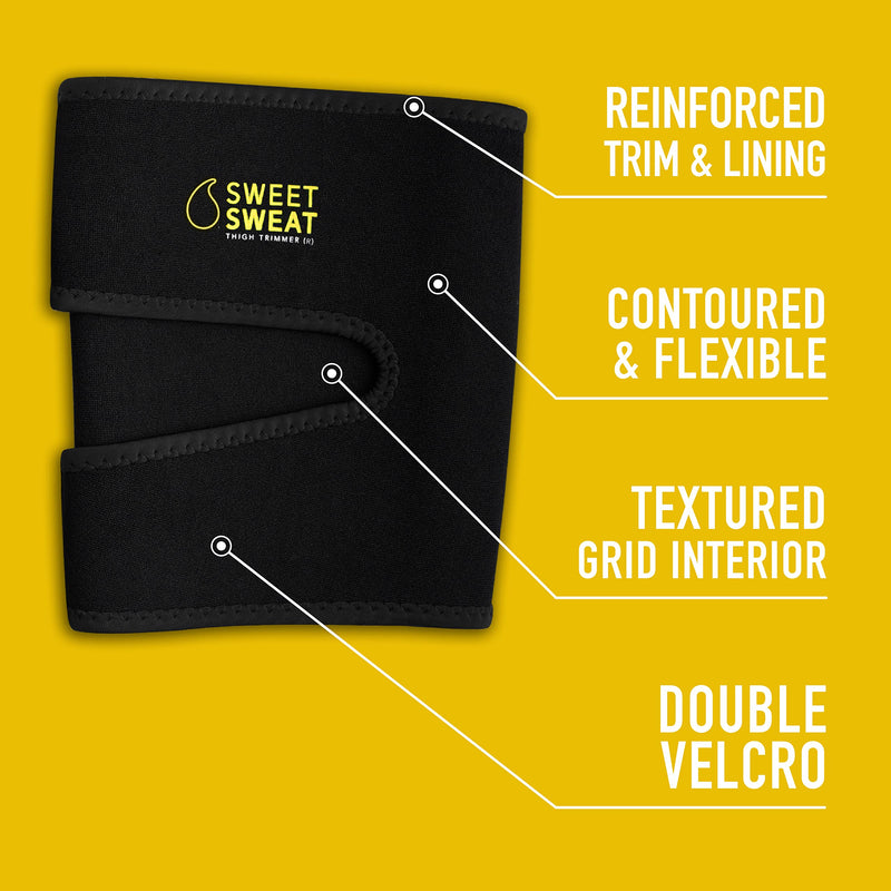 Sweet Sweat Thigh Trimmers for Men & Women by Sports Research | Increases Sweat & Activity to the Thighs during Exercise Medium Yellow - BeesActive Australia