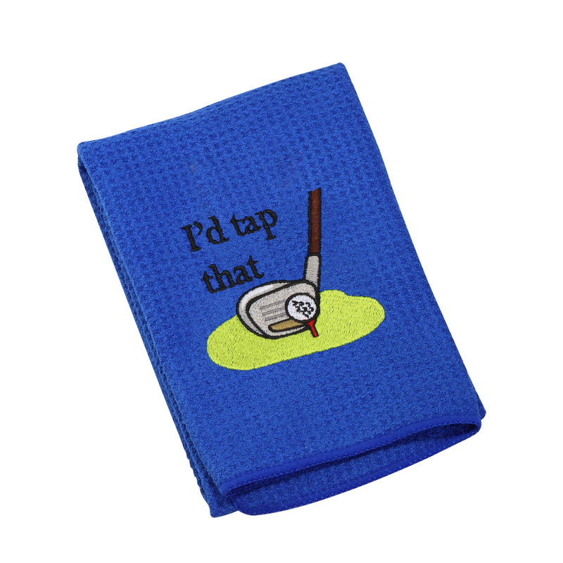 LEVLO Embroidered Golf Towel Gift Golf Lover Gift I'd Tap That Funny Golf Towel with Clip Gift for Men/Women - BeesActive Australia