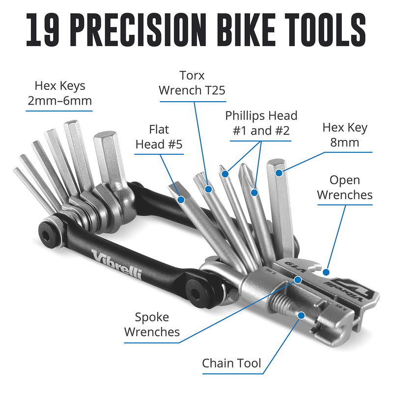 Vibrelli Bike Multi Tool - Performance Bicycle Multitool 19 Tools - BeesActive Australia