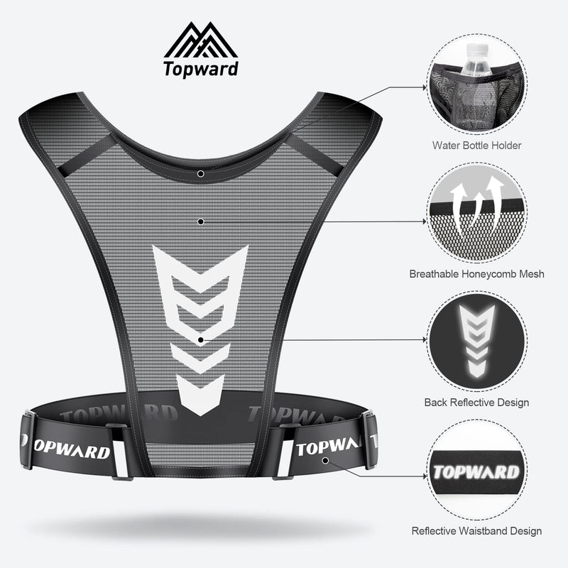 Topward Running Phone Holder Vest for Men Women Jogging Walking Exercise & Gym Workout. Water Resistant Cell Phone Holder for All Smartphones. Adjustable Strap,Key Pocket, Hydration Water Bottle Pouch - BeesActive Australia