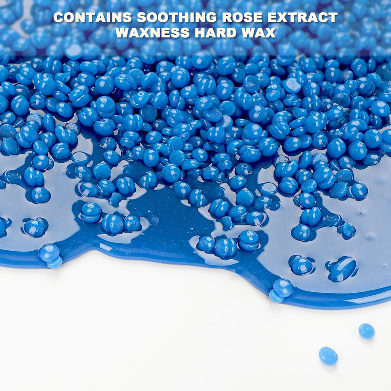 Wokaar NEW 1.2lb Hard Wax Beads Bag- Removes Hair Easily- Chamomile Hypoallergenic Wax Beans for Sensitive Skin- Peel-Off Wax- No Strips Needed blue - BeesActive Australia