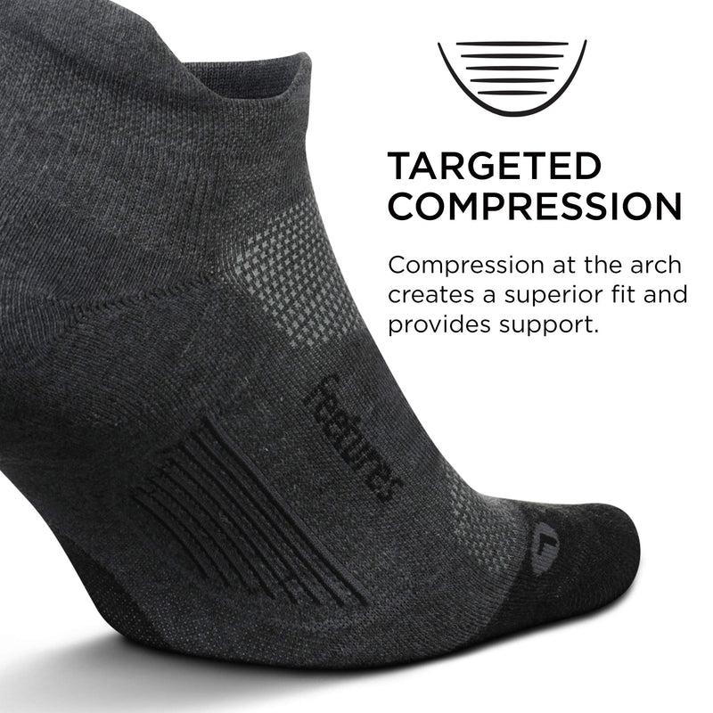 [AUSTRALIA] - Feetures Elite Max Cushion No Show Tab Sock Block X-Large Gray 