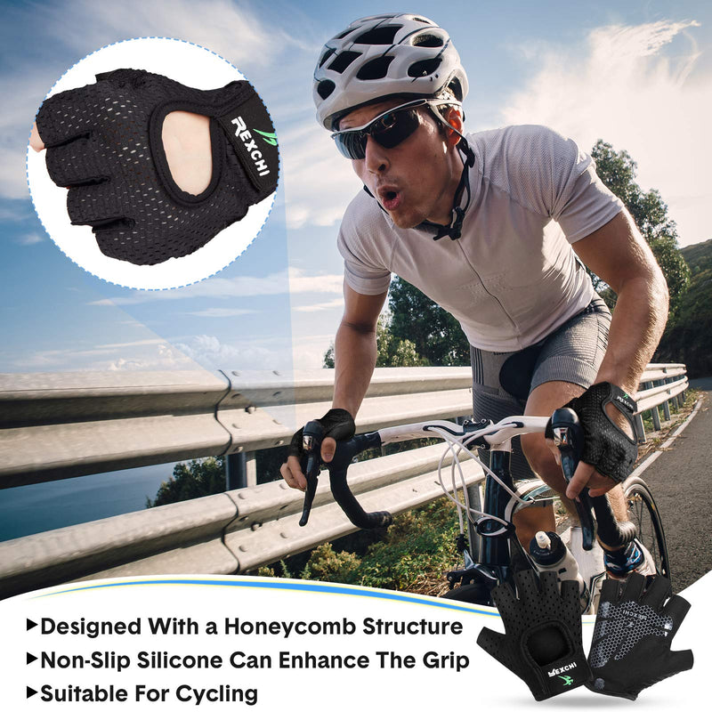 2 Pairs Workout Gloves Women Adjustable Weight Lifting Gloves Gym Exercise Workout Gloves Breathable Training Gloves for Men and Women Fitness, Biking, Pull up, Cycling Black Small - BeesActive Australia