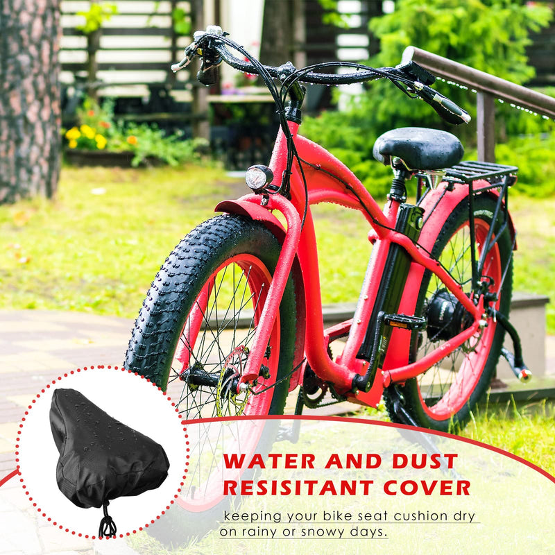 2 Pieces Waterproof Bike Seat Rain Cover with Drawstring Seat Cover Mountain Bike Seat Cover Bicycle Seat Cover Rain Dust Protective Cushion Saddle Cover Navy Bike Rain Cover Accessories for Men Women - BeesActive Australia
