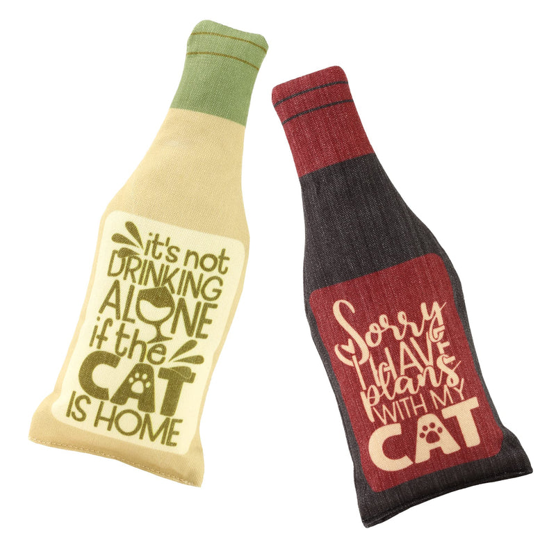 Wine Bottle Catnip Toys for Cats and Kittens Plush Wine Bottle - Funny Cat Toy Moscato and CATbernet - Cat Nip Toy for Wine Drinking Cat Moms and Dads - BeesActive Australia