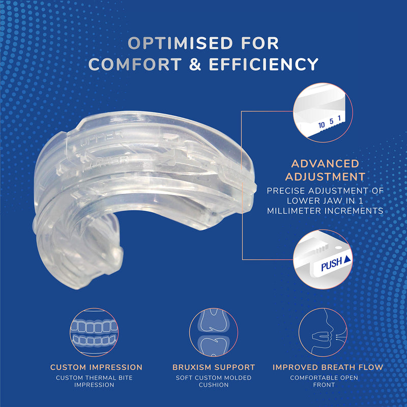 Sleep'Z Adjustable Mandibular Advancement Device - Snore Stopper, Snoring Mouth Guard with 4 Nasal Dilators, Sleep Apnea Devices, Anti Snore Mouth Guard, Anti Snoring Devices, Anti Snoring Mouthpiece - BeesActive Australia