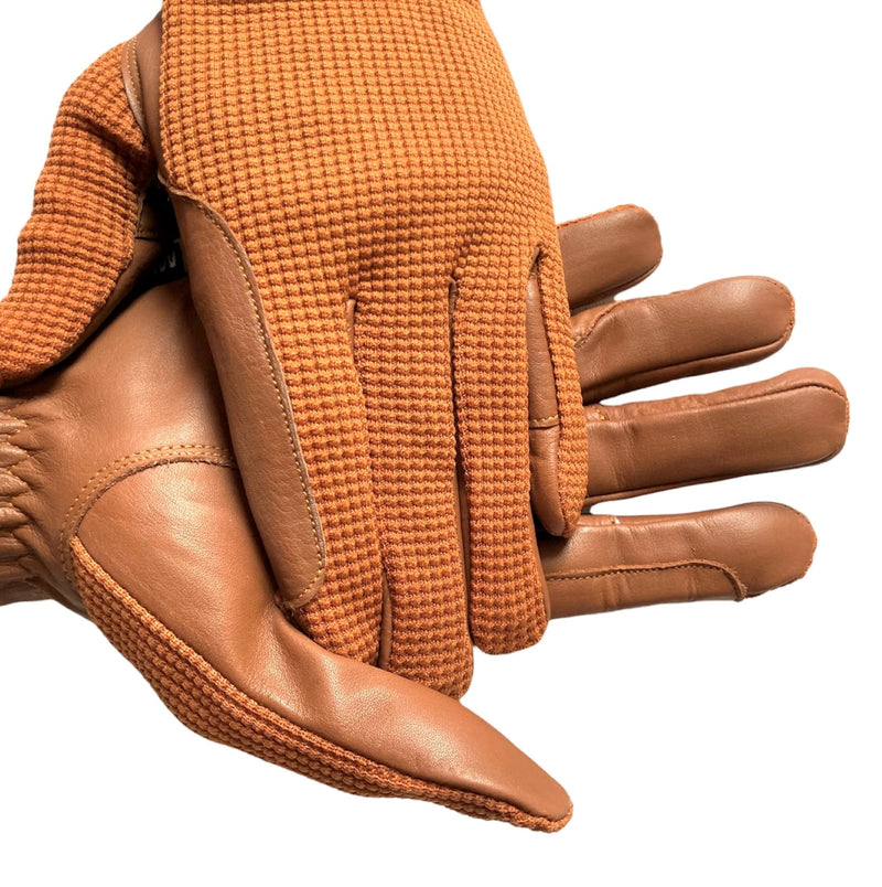 Gents Horse Riding Men Gloves Equestrian Real Leather & Cotton Premium Quality in TAN X-Large - BeesActive Australia