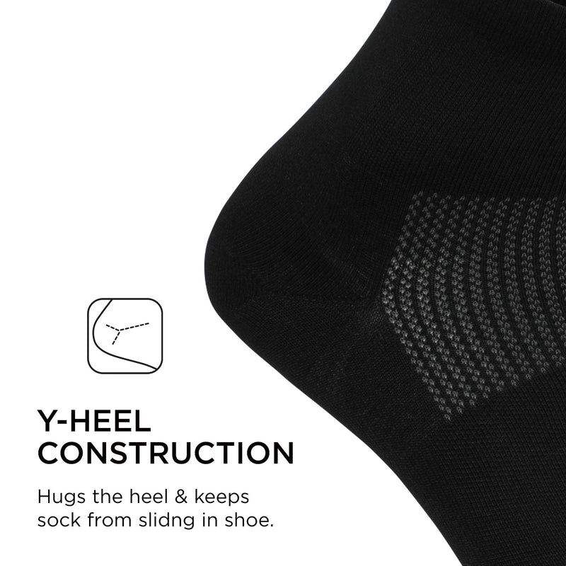 Feetures! Men's High Performance Ultra Light Quarter, black, medium - BeesActive Australia