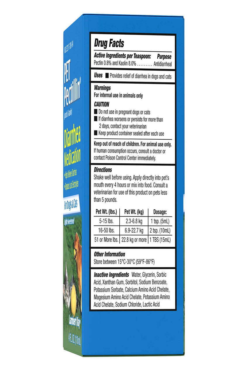 Lambert Kay Pet Pectillin Diarrhea Medication for Dogs and Cats, 4-Ounce - BeesActive Australia