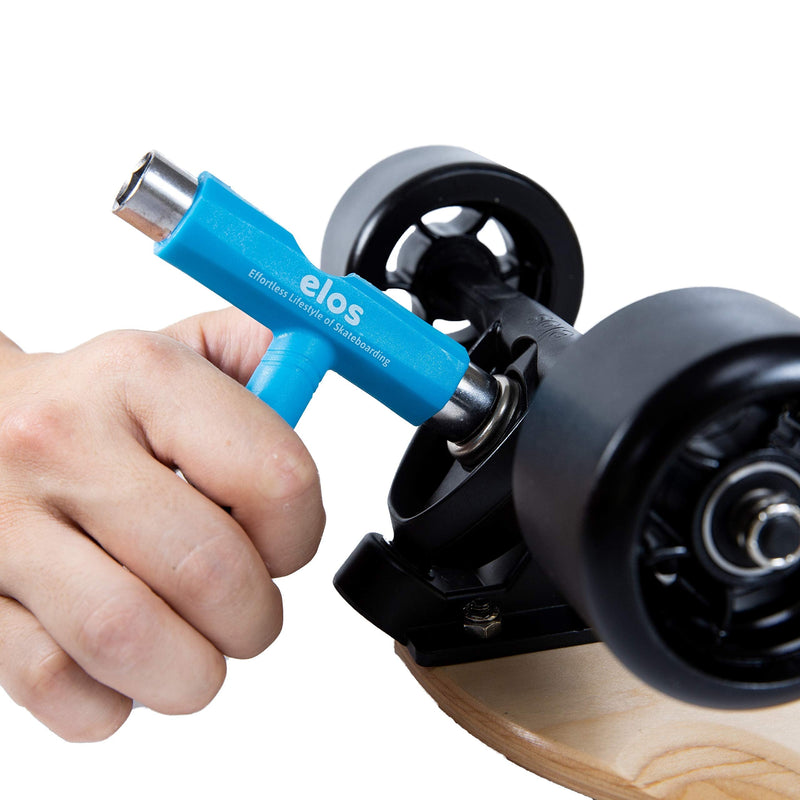 ELOS All-in-One Skate Tool - a Portable t Tool kit for Longboard Skateboard with T-Type Allen Wrench L-Type Phillips Head Screwdriver. Blue - BeesActive Australia