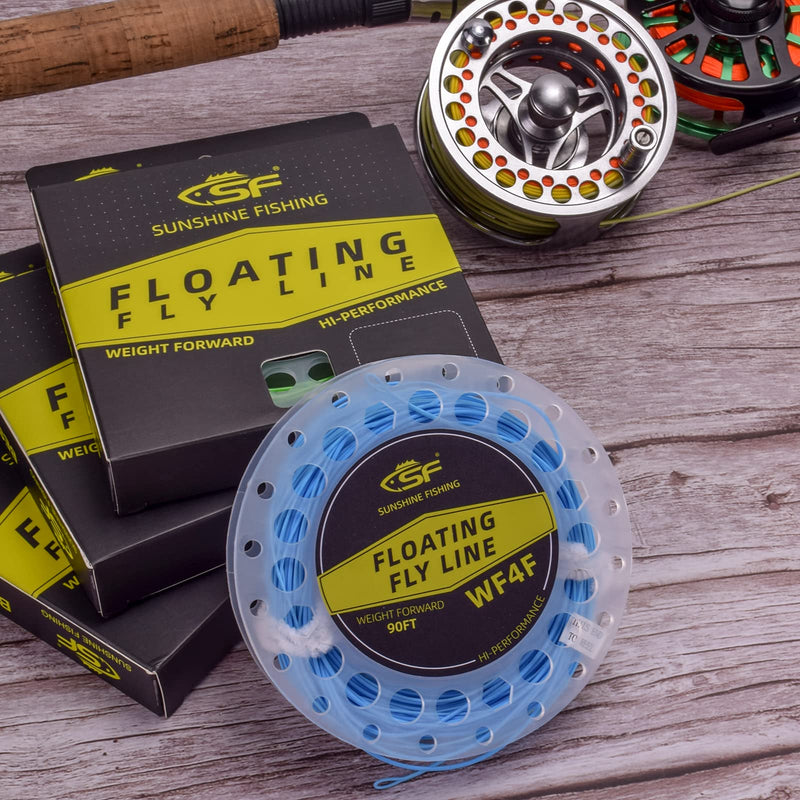 SF Fly Fishing Floating Line with Welded Loop Weight Forward Fly Lines 90FT WF2 3 4 5 6 7 8 9F Sky Blue-90FT WF5F 90FT - BeesActive Australia