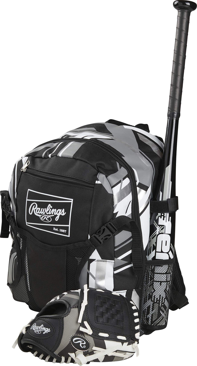 [AUSTRALIA] - Rawlings Remix Youth Tball and Baseball Backpack Bags Black 