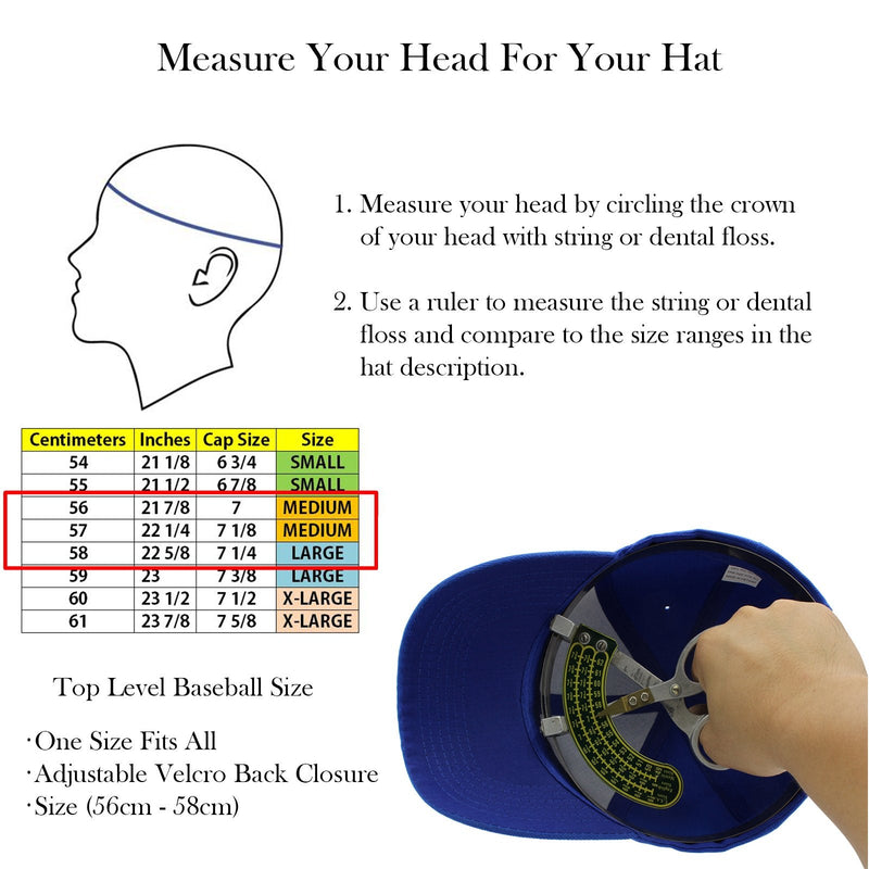 Top Level Baseball Cap Men Women - Classic Adjustable Plain Hat Royal - BeesActive Australia