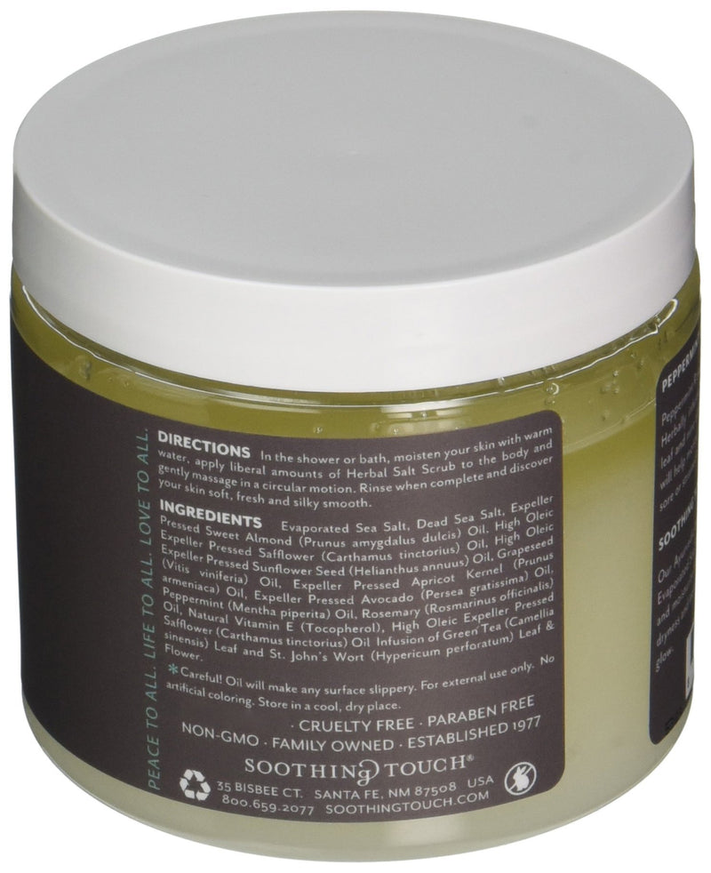 Soothing Touch Herbal Salt Scrub, Peppermint Rosemary - 20 Oz - BeesActive Australia