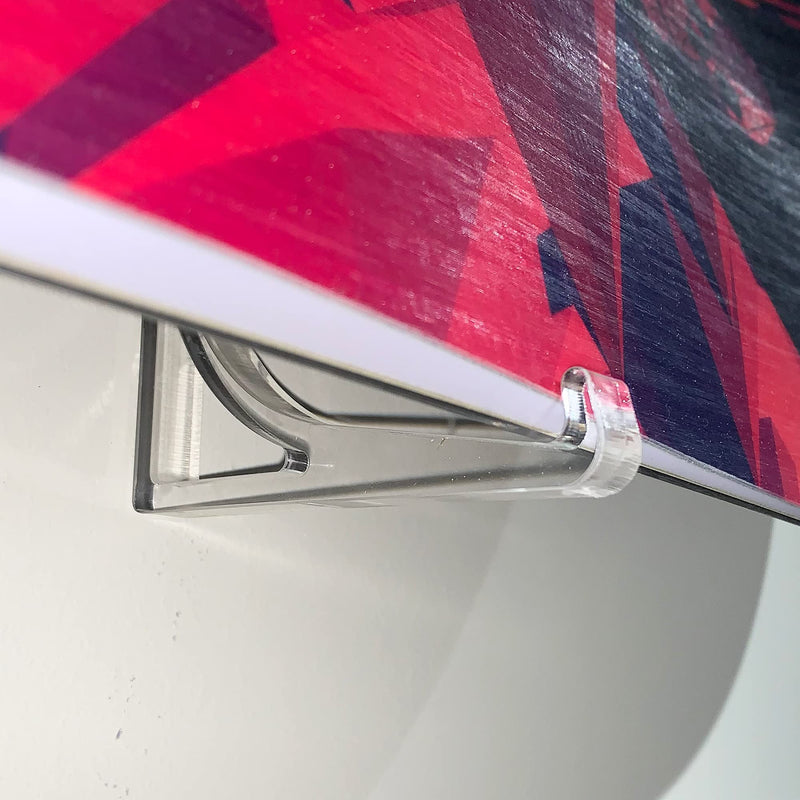 STAUBER Red Hook Snowboard Hanger - Display Graphic Snowboard Wall Mount - Snowboard, Ski, Skateboard Storage Rack | Horizontal Wall Mount - BeesActive Australia