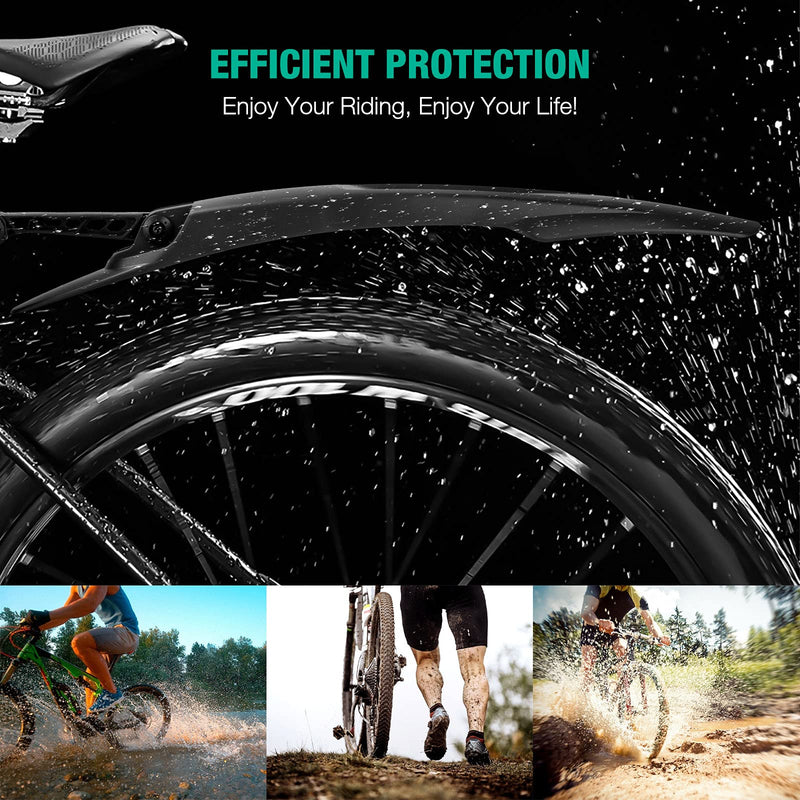 Rimore Bicycle Bike Fender Mudguard, Adjustable Mountain Bicycle Fenders for 26, 27.5, 29 Inch Mountain Bike Splash Guard, Front/Rear MTB Mud Guard Bicycle fender Set Not suitable for fat tire bikes - BeesActive Australia