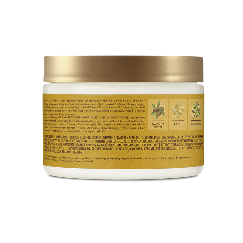 Sheamoisture Deep Treatment Masque for Dry, Damaged or Transitioning Hair Raw Shea Butter with Sea Kelp and Argan Oil 12 oz - BeesActive Australia