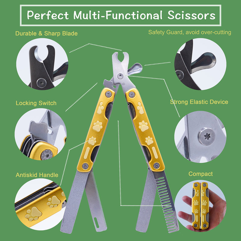 Easy Dog Nail Clippers for Sensitive Dogs, Perfect [Cut The Nails Like Butter] Dog Nail Clipper for Large Medium Small Size Breed, Heavy Duty Multi-Function Dog Toenail Clipper - BeesActive Australia