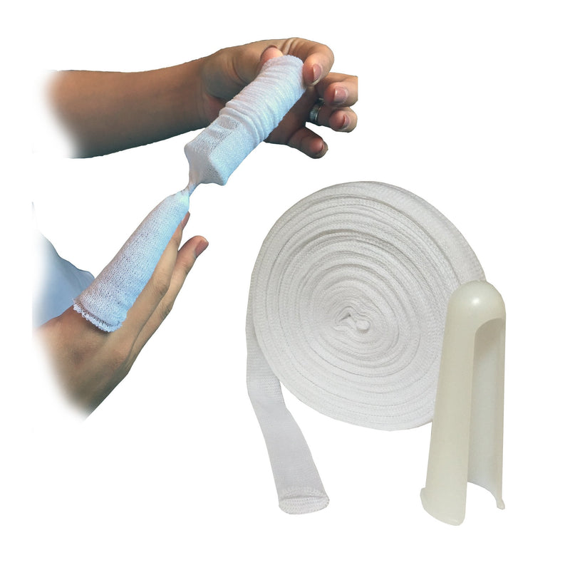 Steroplast 10 METRES OF STEROGAUZE TUBULAR FINGER WOUND DRESSING BANDAGE & APPLICATOR SMALL ADULT 1.5CM - BeesActive Australia