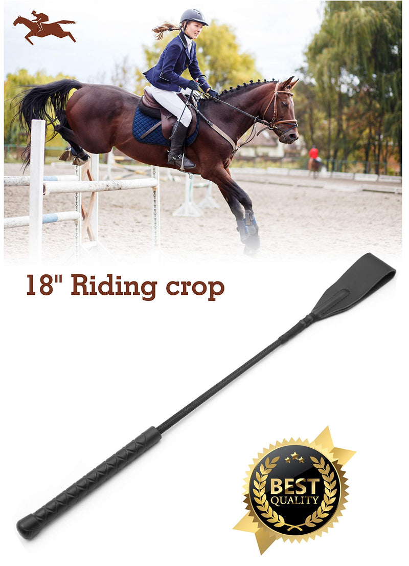 Set of Riding Crop 18" & Horse Whip 34'' Leather Horse Whip, Riding Crop English Whip with Genuine Leather, Horse Whip Leather - BeesActive Australia