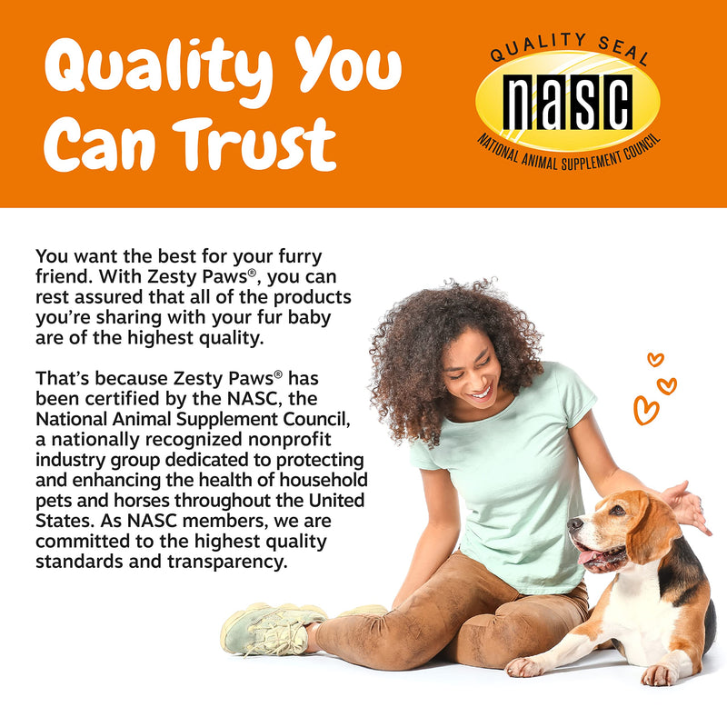Zesty Paws Turmeric Curcumin for Dogs - for Hip & Joint Mobility Supports Canine Digestive Cardiovascular & Liver Health Coconut Oil for Skin Health with 95% Curcuminoids + BioPerine Duck 90 Count - BeesActive Australia
