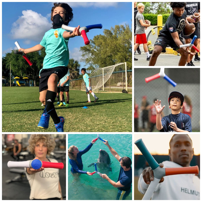 HECOstix Hand Eye Coordination & Reaction Speed Training Tool – Improve Reflex, Agility, and Focus for Sports, Exercise, and Fun for All Ages RWB - BeesActive Australia