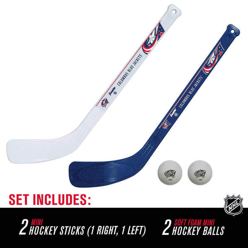 Franklin Sports NHL Team Mini Hockey 2 Piece Stick Set Columbus Blue Jackets - BeesActive Australia