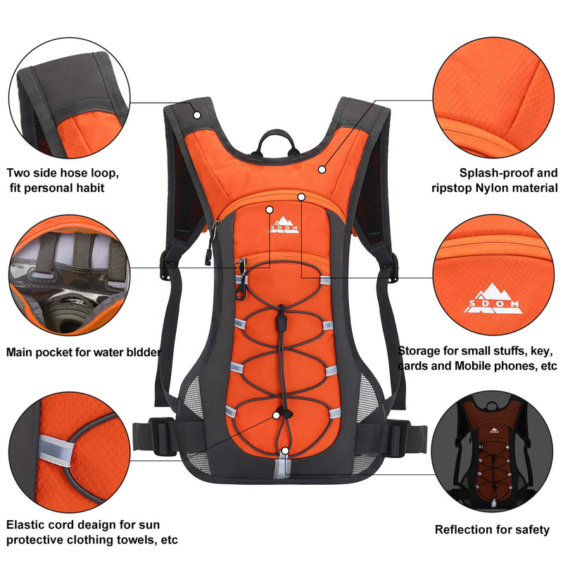 Hydration Backpack with 2L Leak-Proof Water Bladder, Water Backpack for Short Day Hikes, Day Trips and Cycling Yellow - BeesActive Australia