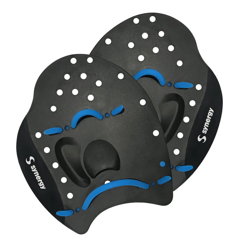 Synergy Hand Paddles for Swim Training Black Small - BeesActive Australia