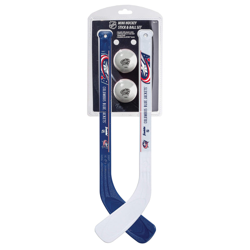 Franklin Sports NHL Team Mini Hockey 2 Piece Stick Set Columbus Blue Jackets - BeesActive Australia