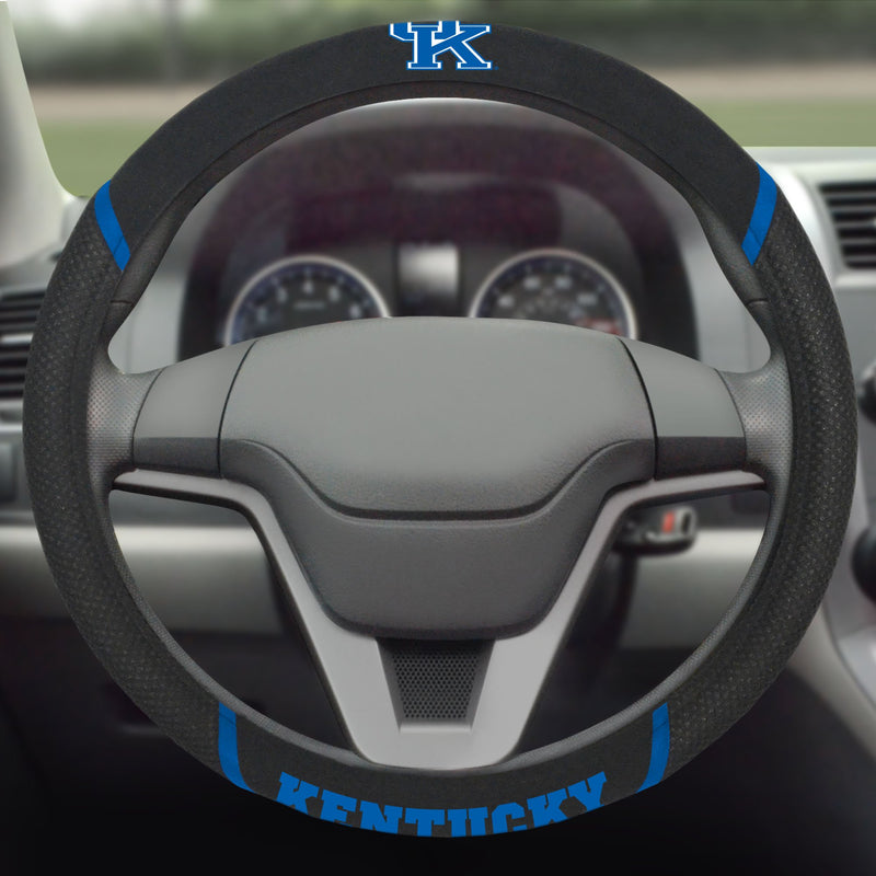 FANMATS NCAA University of Kentucky Wildcats Polyester Steering Wheel Cover,15"x15" - BeesActive Australia