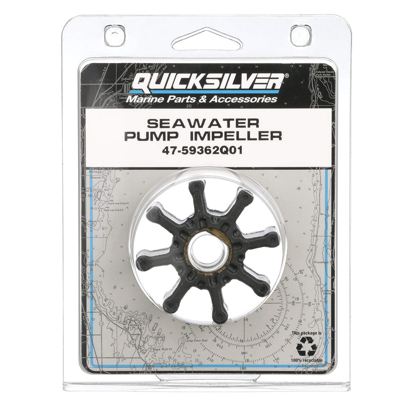 Quicksilver 59362Q01 Sea Water Pump Impeller - MerCruiser Engines with Engine Mounted, Two-Piece, Plastic Housing - BeesActive Australia