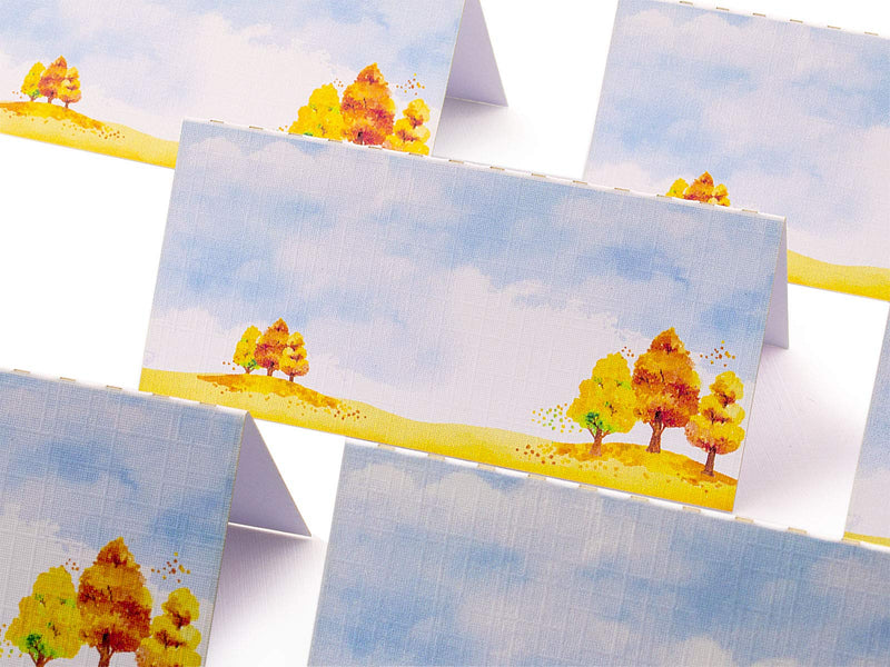 [AUSTRALIA] - Summer-Ray 48 Fall Watercolor Scenery Party Place Cards Seating Cards Escort Cards 