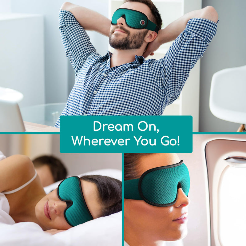 Medi Grade 100% Blackout Eye Mask for Sleeping - Breathable 3D Sleep Masks for Men and Women with Sleep Aid Zero-Eye-Pressure Technology - Comes with Sleep Mask, 4x Ear Plugs for Sleep & Carabiner Bag - BeesActive Australia