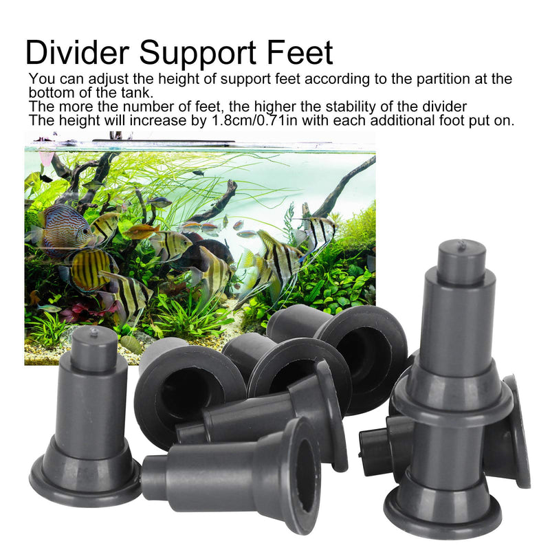 TOPINCN 100 Pcs Isolation Board Supporty Feet, Fish Tank Isolation Board Supporty Feet, Support Feet for Aquarium Divider Black - BeesActive Australia