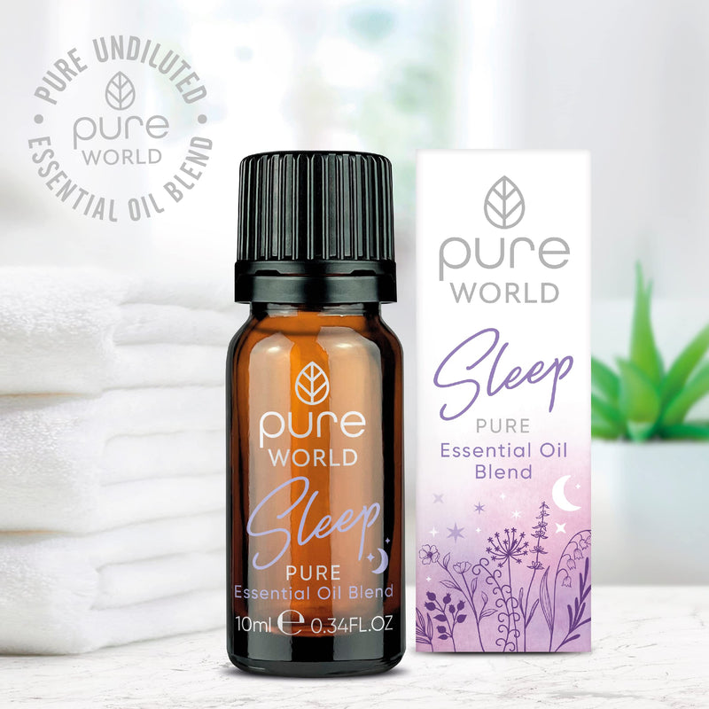 Pure World Sleep Blend of Essential Oils. Rose Lavender Chamomile Peppermint Ylang Ylang Lemon - BeesActive Australia