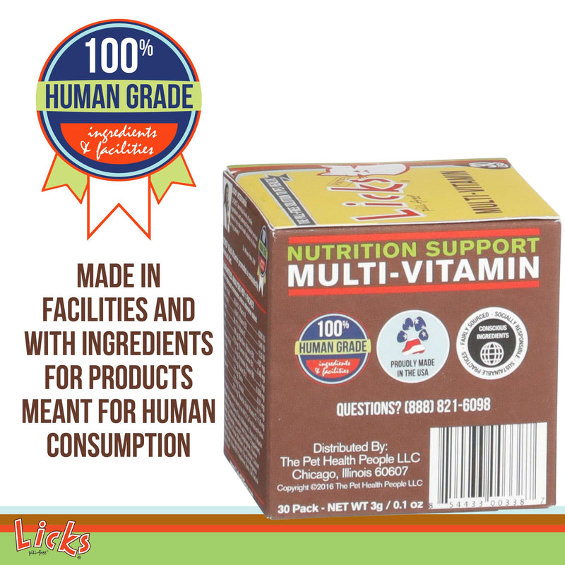 Licks - Cat Vitamins - Cat Multi-Vitamin - LiquiPaks - 30 Use - BeesActive Australia