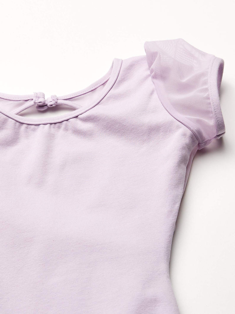 [AUSTRALIA] - Capezio Girls' Puff Sleeve Keyhole Back Leotard Large Lavender 