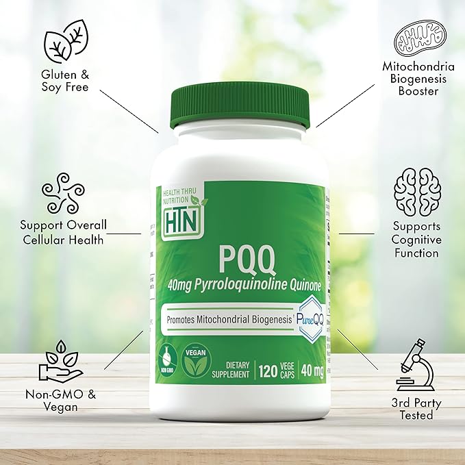 Health Thru Nutrition Pqq 40Mg Pyrroloquinoline Quinone Capsules 120 Count - BeesActive Australia