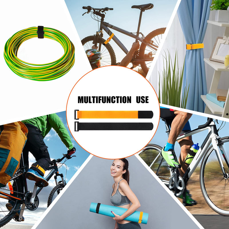 15 Pieces Bike Straps Adjustable Bike Rack Straps Reusable Bike Cinch Strap Replacement Bicycle Wheel Stabilizer Straps Bicycle Accessories for Transporting Bicycles, 1 x 23.6 Inch, 1 x 11.8 Inch - BeesActive Australia