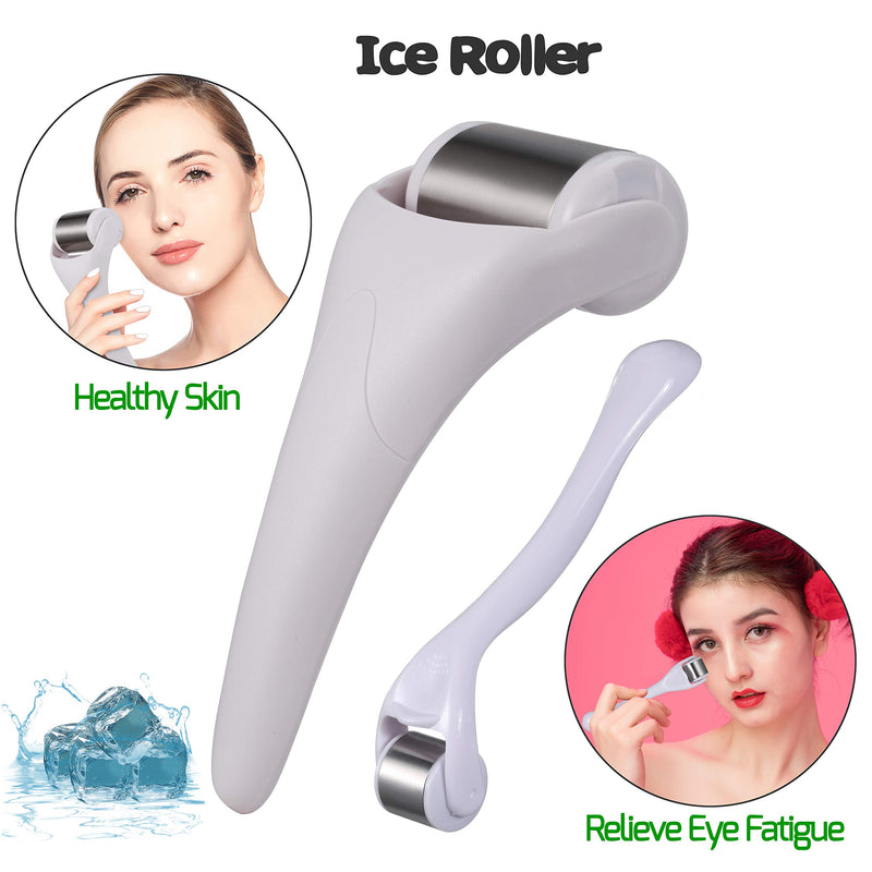 URYOUTH Ice Roller 2 Kits set Face Body Massage Stainless Steel Wheel/ABS Wheel Prevent Wrinkles Anti Aging for Face & Eye wrinkle Puffiness,Migraine,Pain Relief and Minor Injury - BeesActive Australia