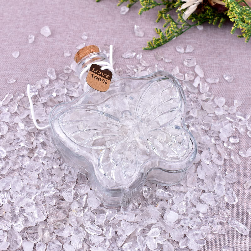 SigMntun Clear Quartz Crystal Chips x 0.5lb(225g) Tumbled Crystals for Crafts Decorative Rocks for Plants and Vases Aquarium Gravel Rocks Crystal Confetti Chips Sea Glass for Fish Tank 0.5 X Clear Quartz 0.5 Pounds - BeesActive Australia
