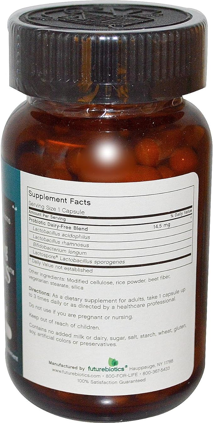 FutureBiotics, Longest Living Acidophilus, 100 Veggie Caps - BeesActive Australia