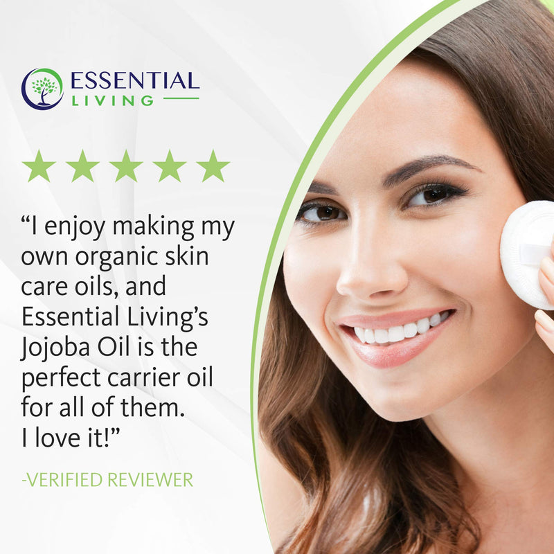 Essential Living: Organic Jojoba Oil - Pure Carrier Oil for All-Natural Skin Care, Moisturizer, Makeup Remover, Oil Cleansing and More - 4 oz. - Cold Pressed - No Hexane - Made in the USA - BeesActive Australia