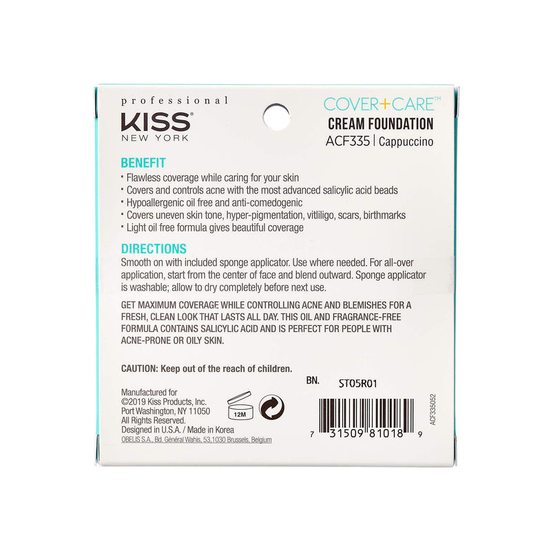 KISS Cover+Care Acne Control Cream Foundation (Cappuccino) Cappuccino - BeesActive Australia